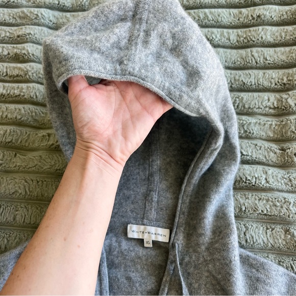 White + Warren 100% Cashmere Full Zip Hoodie- XS-M - Picture 4 of 9